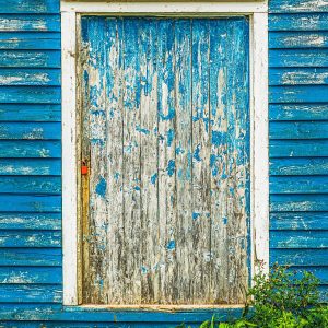 weathered-turquoise-door-peeling-paint-newfoundland-canada